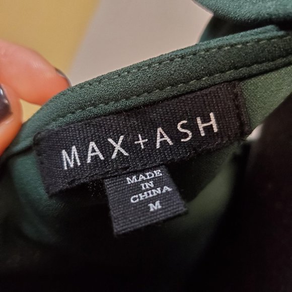 🆕️ Max + Ash Dark Green Dress Sz M - Picture 5 of 6